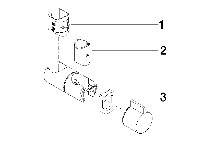 Bild von DORNBRACHT Schieber für Brausegarnituren Ø 18 mm - Weiß matt #05301250002-10