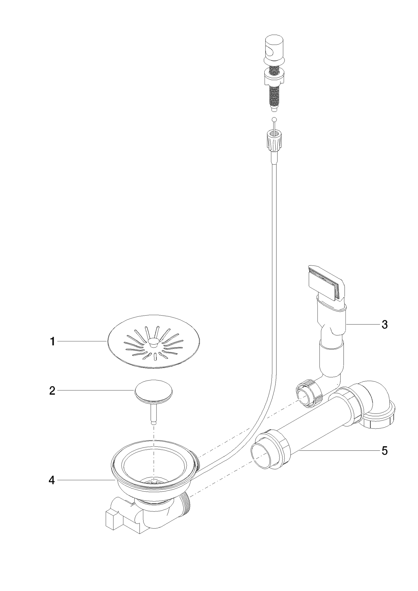 Bild von DORNBRACHT Ablaufgarnitur mechanisch - Edelstahl #10405003-85