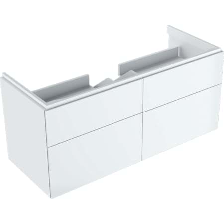 Bild von GEBERIT Xeno² Unterschrank für Waschtisch, mit Breite ab 120 cm, mit vier Schubladen #500.518.43.1 - sculturagrau / Melamin Holzstruktur