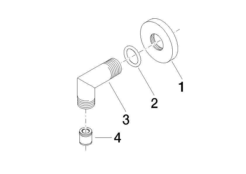 Bild von DORNBRACHT TARA Wandanschlussbogen - Platin #28450892-08
