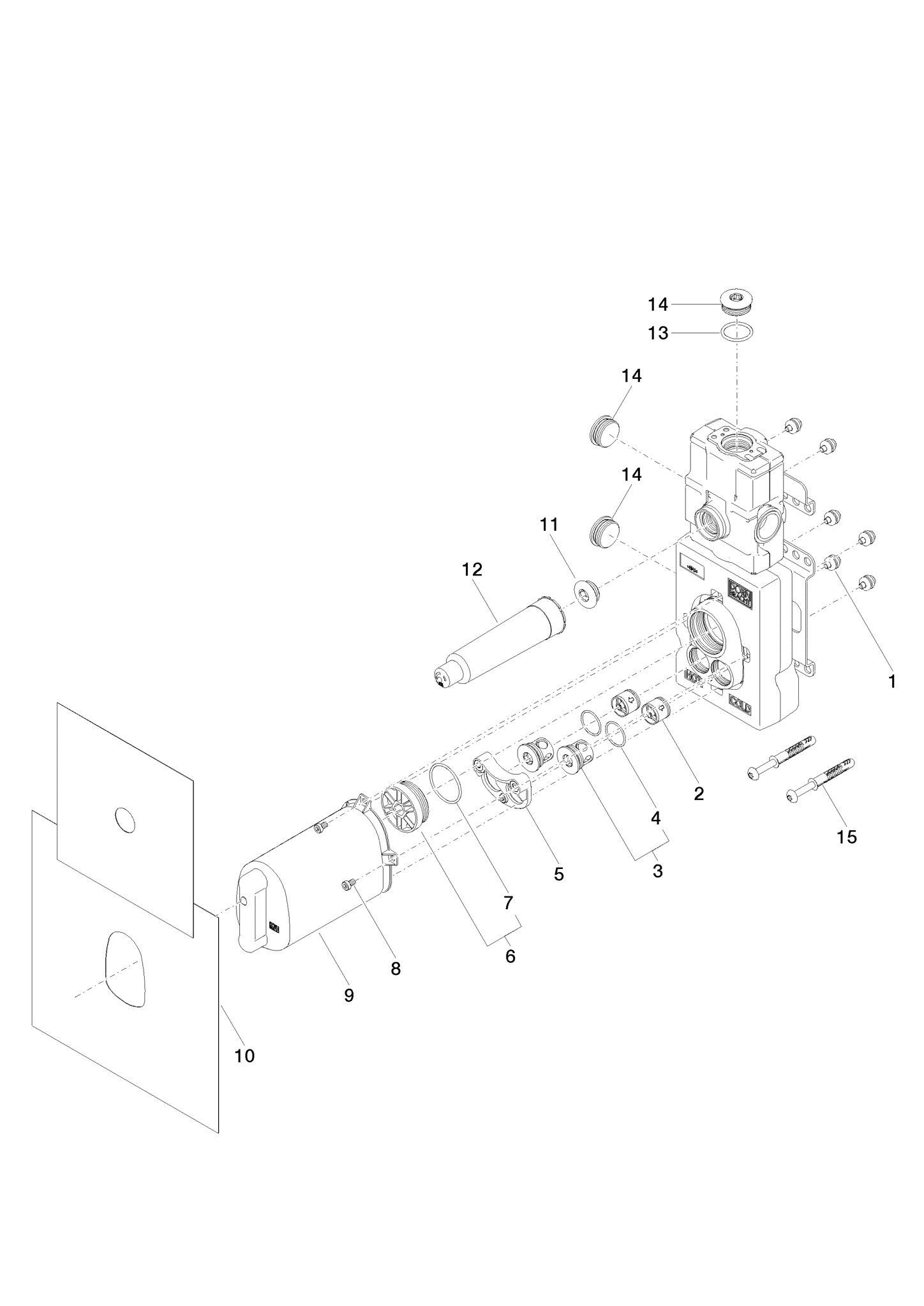 Bild von DORNBRACHT xTOOL UP-Thermostatmodul mit 1 Ventil - #3551197090
