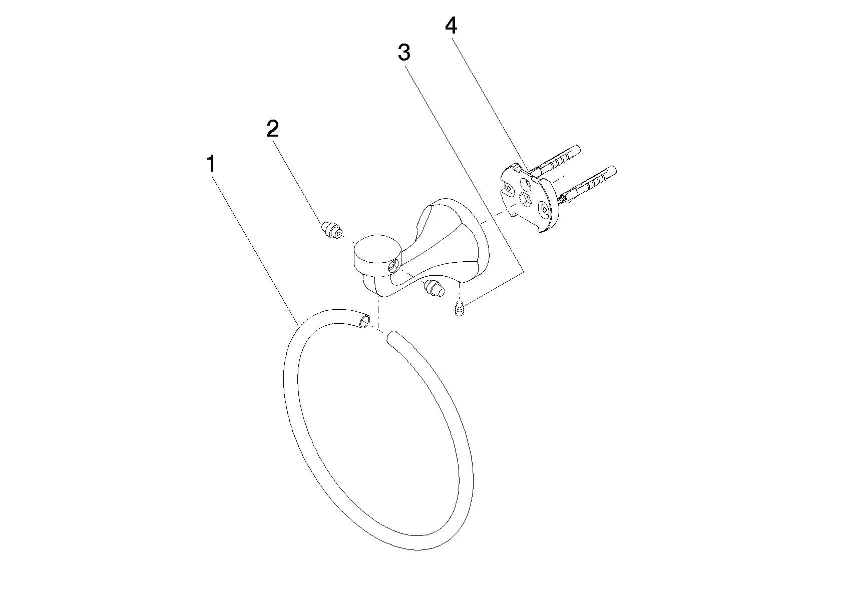 Bild von DORNBRACHT MADISON Handtuchring , rund - Platin #83200361-08