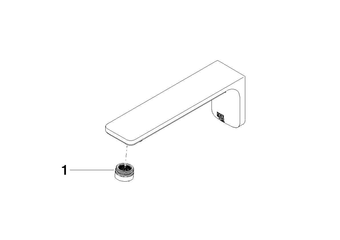Bild von DORNBRACHT Auslauf 170 mm, 5,7 l/min. - Platin gebürstet #90118402100-06