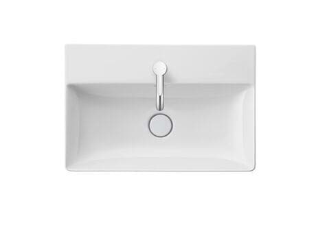 Bild von DURAVIT Waschtisch Compact 235660 Design by Duravit #23566000791 - p Farbe 00, Weiß Hochglanz, Anzahl Waschplätze: 1 Mitte, Anzahl Hahnlöcher pro Waschplatz: 1 Mitte 600 x 400 mm