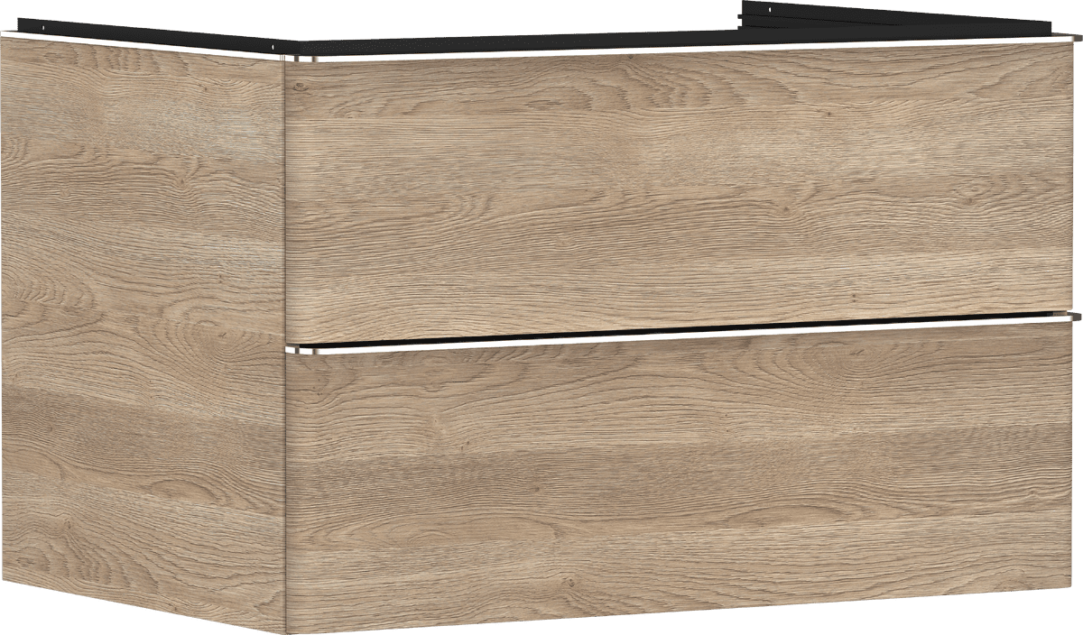 Bild von HANSGROHE Xelu Q Waschtischunterschrank Eiche Natur 780/550 mit 2 Schubkästen für Konsolen mit Aufsatzwaschtisch #54076000 - Eiche Natur