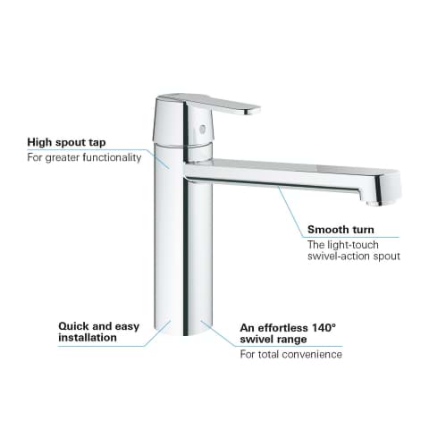 Bild von GROHE Get Einhand-Spültischbatterie, 1/2″ #30196000 - chrom