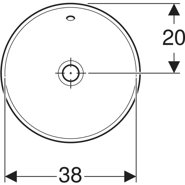 Bild von GEBERIT VariForm Einbauwaschtisch rund #500.702.01.2 - weiß