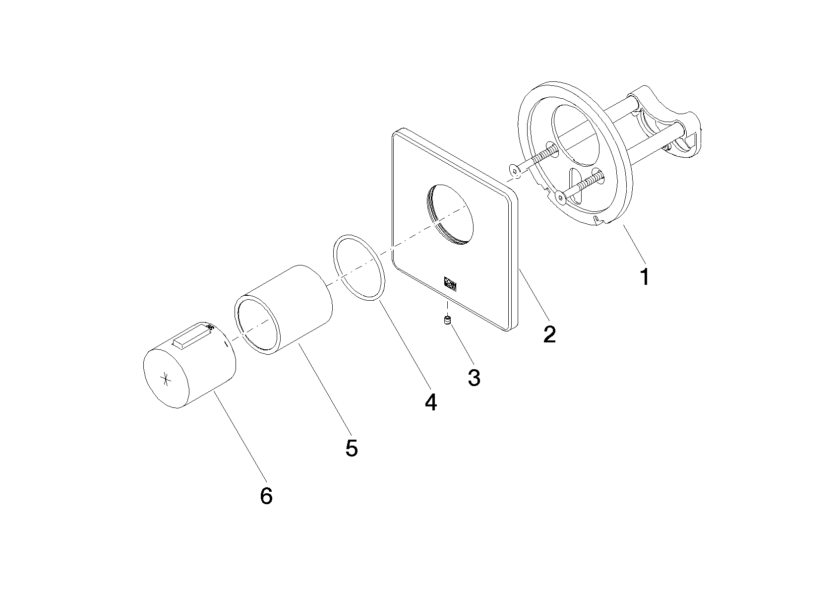 Bild von DORNBRACHT LULU xTOOL UP-Thermostat ohne Mengenregulierung - Platin gebürstet #36416710-06