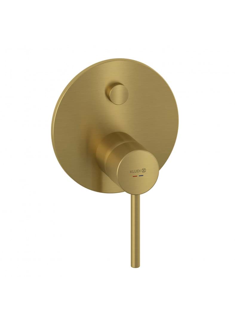 Bild von KLUDI BOZZ Unterputz-Wannenfüll- und Brause-Einhandmischer #38759N076 - brushed gold