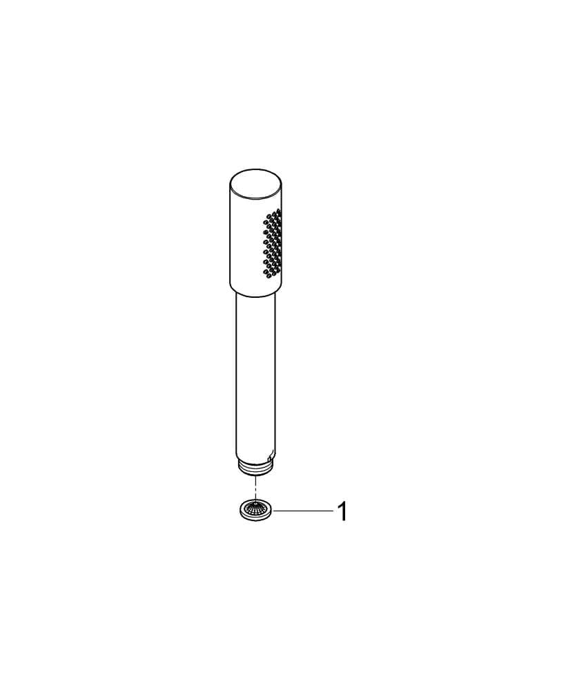 Bild von GROHE Rainshower Aqua Stick Handbrause 1 Strahlart #26465GN0 - cool sunrise gebürstet