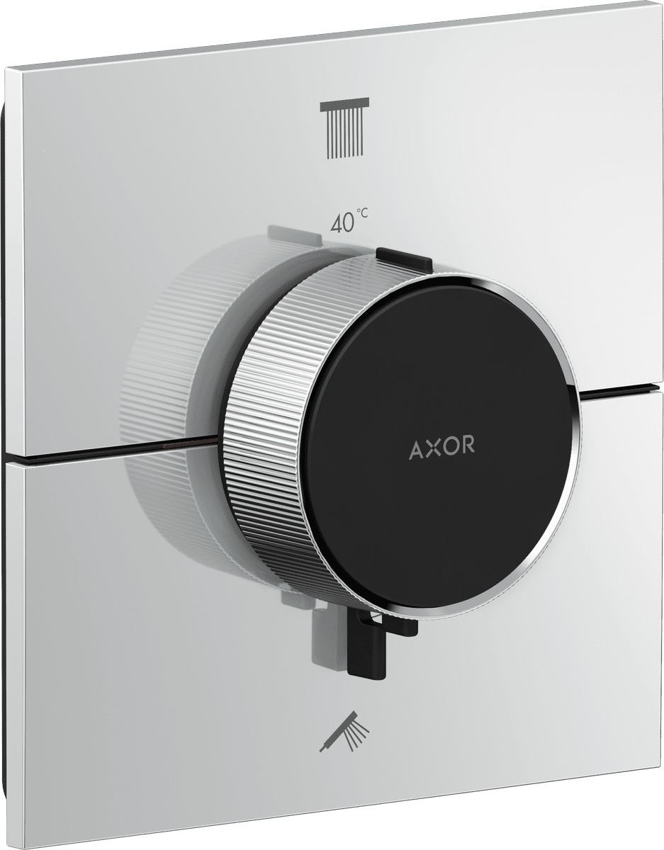 Picture of HANSGROHE AXOR ShowerSelect ID Thermostat for concealed installation square for 2 functions #36752000 - Chrome