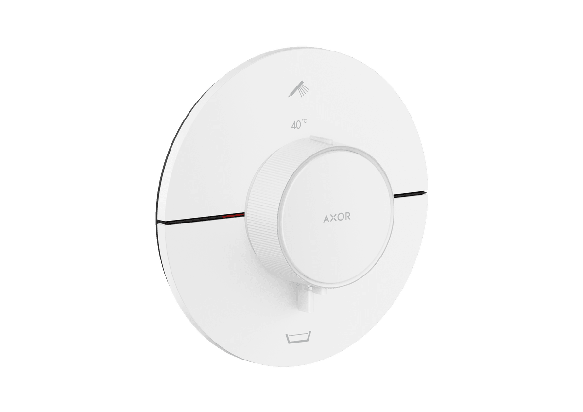 Bild von HANSGROHE AXOR ShowerSelect ID Thermostat Unterputz rund für 2 Verbraucher mit integrierter Sicherungskombination nach EN1717 #36751700 - Mattweiß