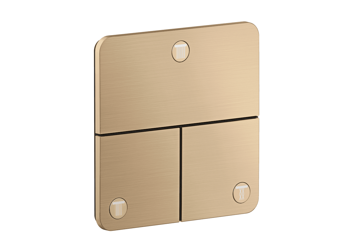 Bild von HANSGROHE AXOR ShowerSelect ID Ventil Unterputz softsquare für 3 Verbraucher #36781140 - Brushed Bronze