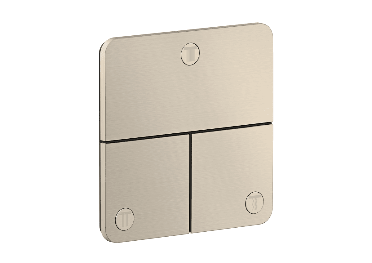 Bild von HANSGROHE AXOR ShowerSelect ID Ventil Unterputz softsquare für 3 Verbraucher #36781820 - Brushed Nickel