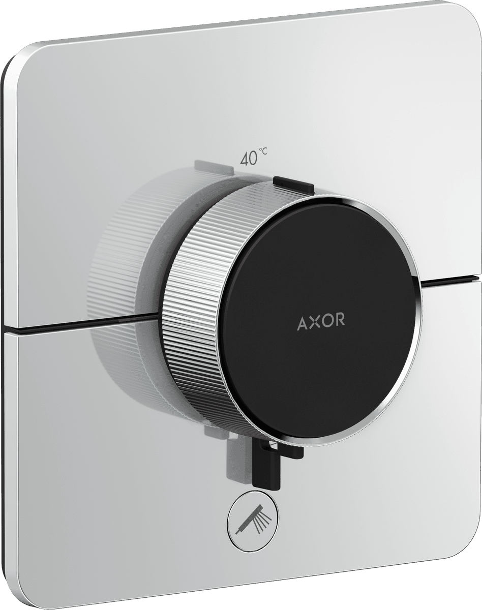 Picture of HANSGROHE AXOR ShowerSelect ID Thermostat HighFlow for concealed installation SoftSquare for 1 function and additional outlet #36778000 - Chrome