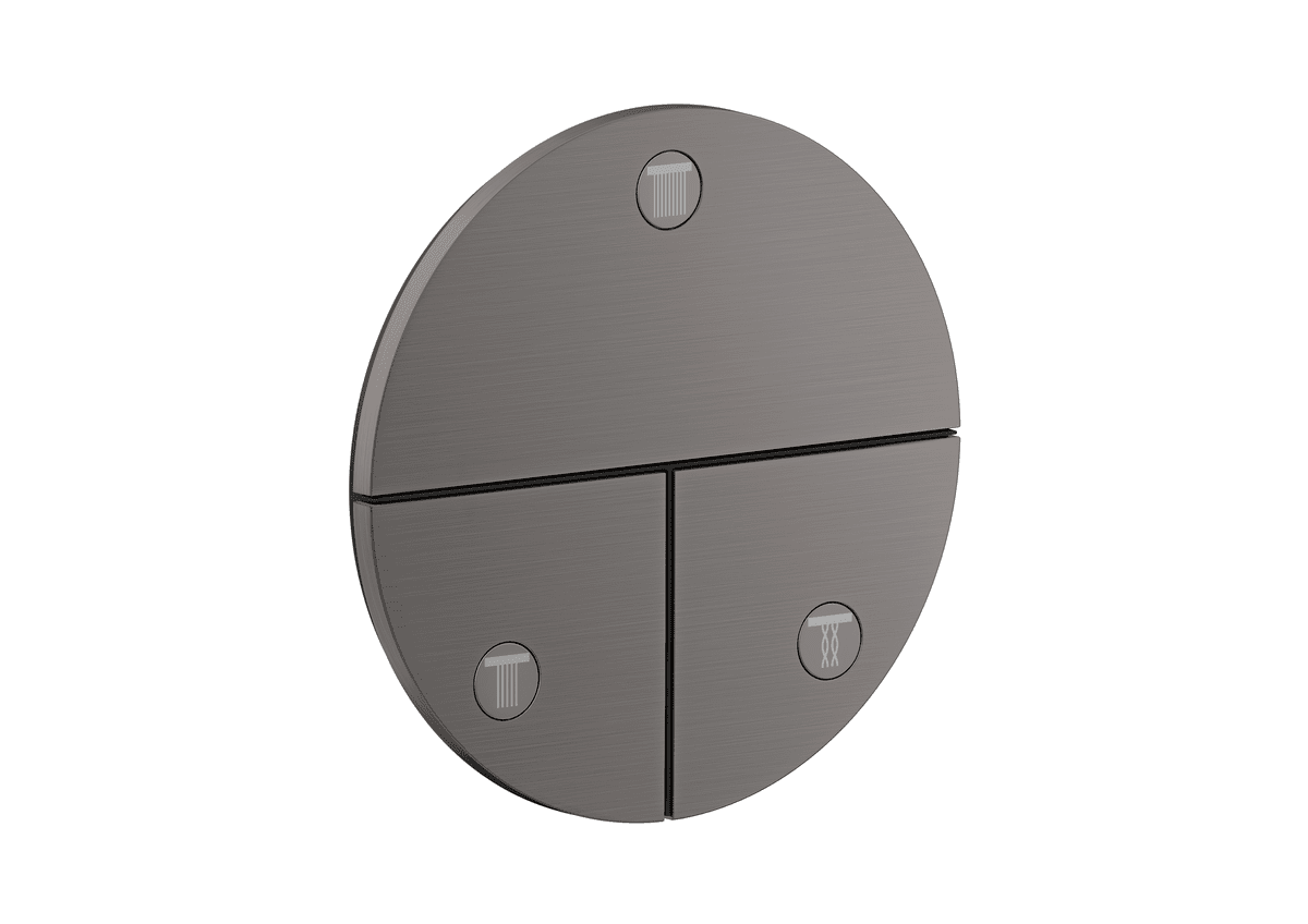 Bild von HANSGROHE AXOR ShowerSelect ID Ventil Unterputz rund für 3 Verbraucher #36779340 - Brushed Black Chrome