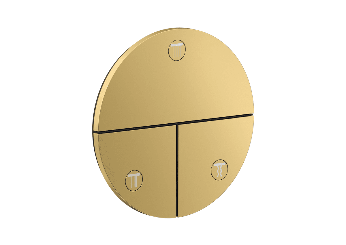 Bild von HANSGROHE AXOR ShowerSelect ID Ventil Unterputz rund für 3 Verbraucher #36779990 - Polished Gold Optic