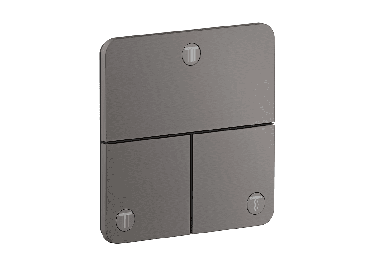Bild von HANSGROHE AXOR ShowerSelect ID Ventil Unterputz softsquare für 3 Verbraucher #36781340 - Brushed Black Chrome