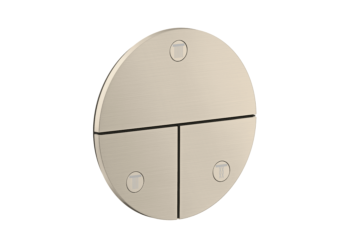 Bild von HANSGROHE AXOR ShowerSelect ID Ventil Unterputz rund für 3 Verbraucher #36779820 - Brushed Nickel