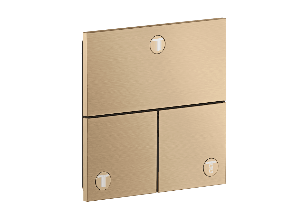 Picture of HANSGROHE AXOR ShowerSelect ID Valve for concealed installation square for 3 functions #36780140 - Brushed Bronze