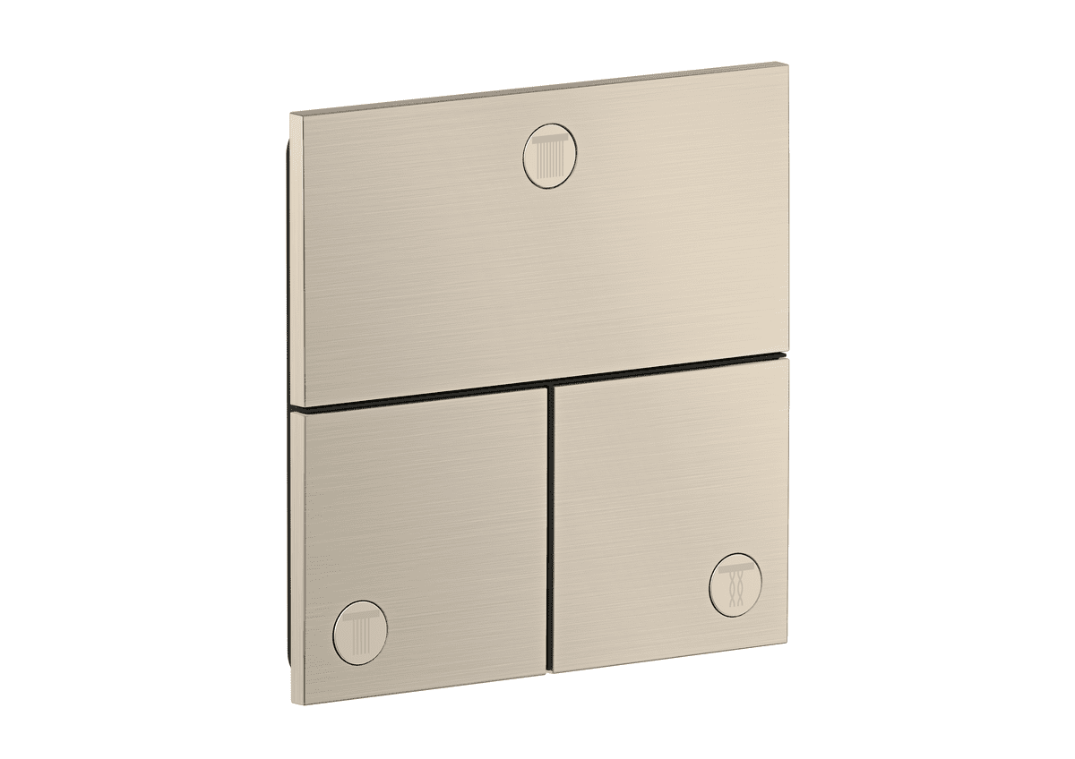 Picture of HANSGROHE AXOR ShowerSelect ID Valve for concealed installation square for 3 functions #36780820 - Brushed Nickel