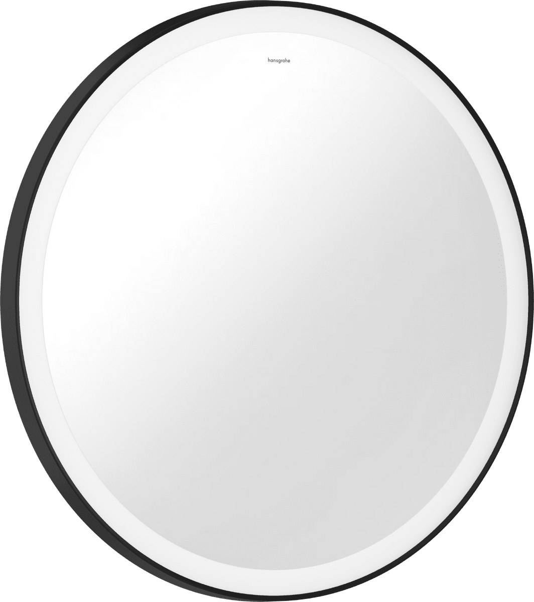 Bild von HANSGROHE Xarita Lite S Spiegel mit runder LED-Beleuchtung 700/30 für Wandschalter #54966670 - Mattschwarz