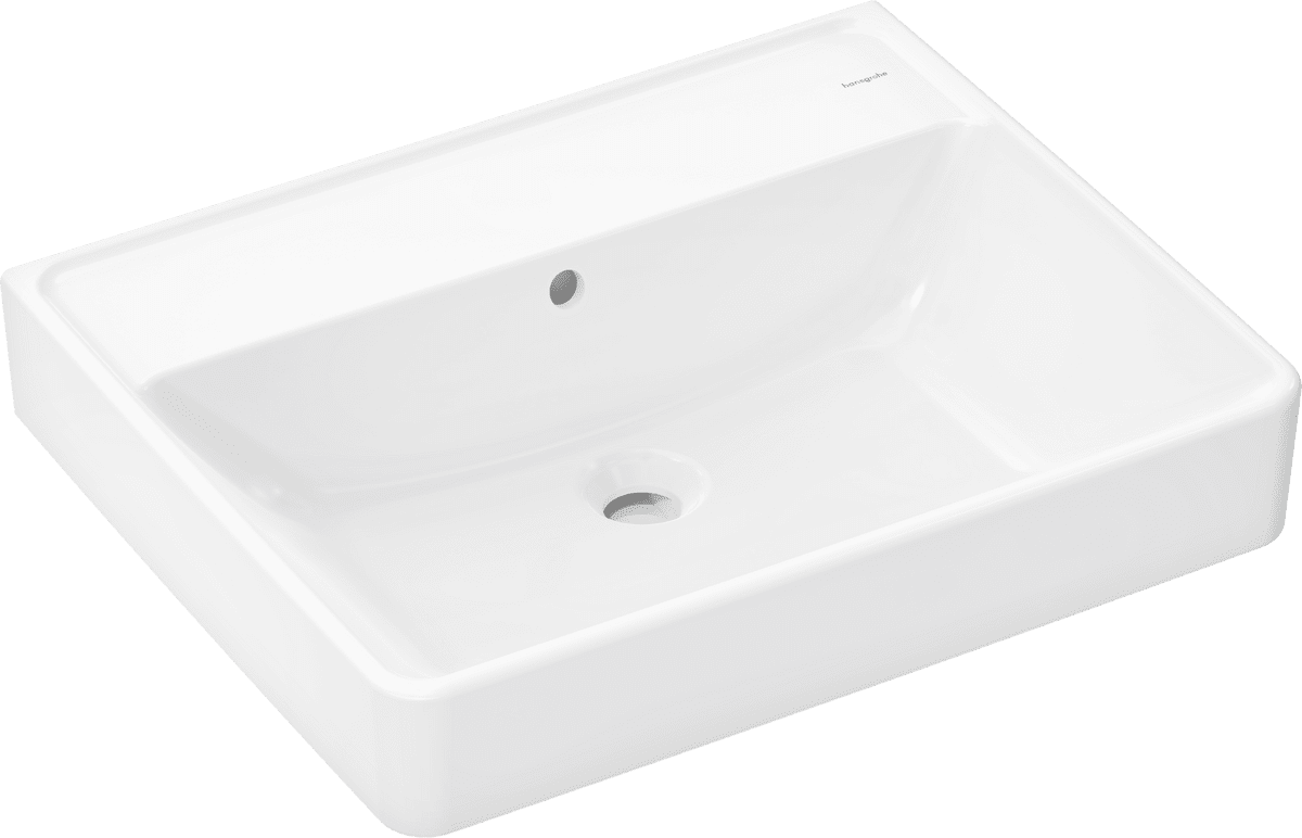 Picture of HANSGROHE Xanuia Q Wash basin 600/480 without tap hole with overflow #60240450 - White