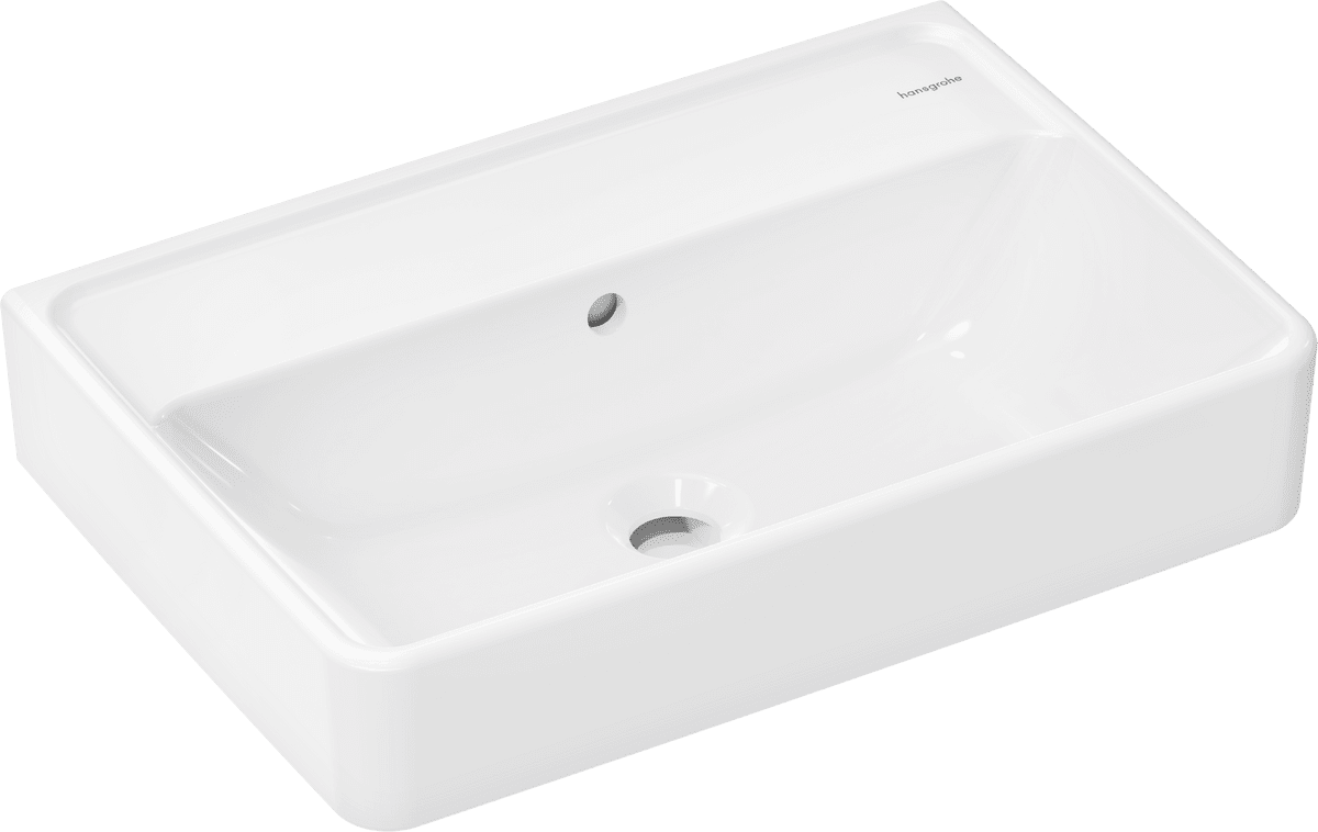 Picture of HANSGROHE Xanuia Q Wash basin Compact 550/370 without tap hole with overflow, SmartClean #61121450 - White