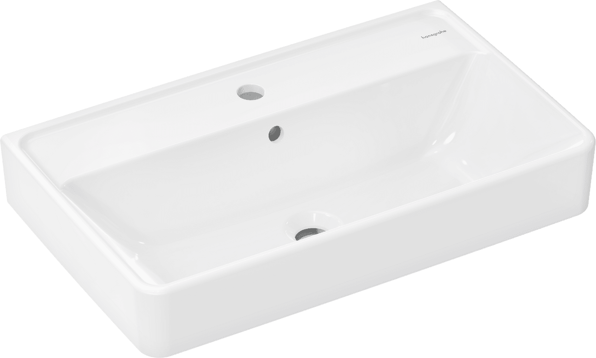 Bild von HANSGROHE Xanuia Q Waschtisch Compact 650/390 mit Hahnloch und Überlauf #60617450 - Weiß