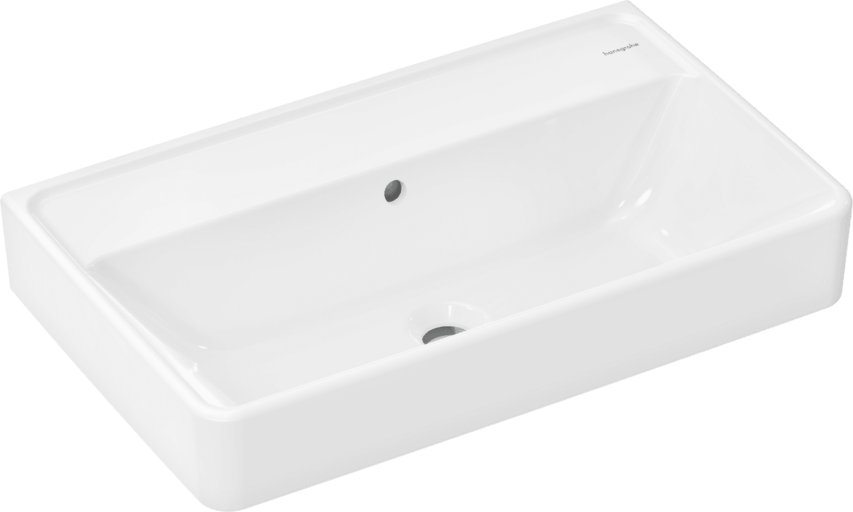 Obrázek HANSGROHE Xanuia Q Umyvadlo Compact 650/390 bez otvoru pro baterii, s přepadem, SmartClean #61129450 - bílá