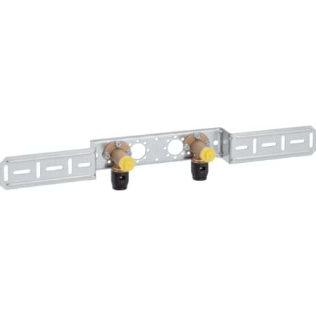 Bild von GEBERIT PushFit Anschlusswinkel 90° vormontiert, zweifach, Messing #651.299.00.1