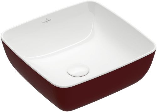 Bild von VILLEROY BOCH Artis Aufsatzwaschbecken, 410 x 410 x 130 mm, Bordeaux, ohne Überlauf #417841BCS9