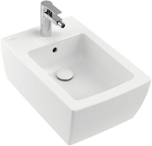 Bild von VILLEROY BOCH Memento 2.0 Bidet, wandhängend, 375 x 560 mm, Stone White CeramicPlus #443300RW