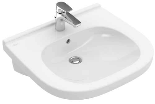 Obrázek VILLEROY BOCH ViCare umyvadlo ViCare, 600 x 550 x 195 mm, bílé Alpine AntiBac CeramicPlus, bez přepadu #411961T2