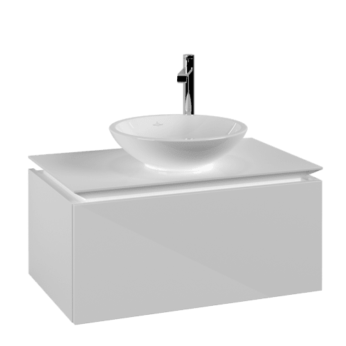 Bild von VILLEROY BOCH Legato Waschbeckenunterschrank, 1 Auszug, 800 x 380 x 500 mm, Glossy White / Glossy White #B56900DH