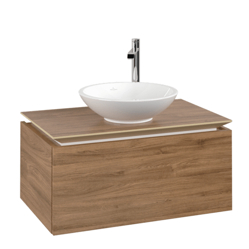 Bild von VILLEROY BOCH Legato Waschbeckenunterschrank, 1 Auszug, 800 x 380 x 500 mm, Kansas Oak / Kansas Oak #B56900RH