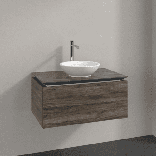 Bild von VILLEROY BOCH Legato Waschbeckenunterschrank, 1 Auszug, 800 x 380 x 500 mm, Stone Oak / Stone Oak #B56900RK
