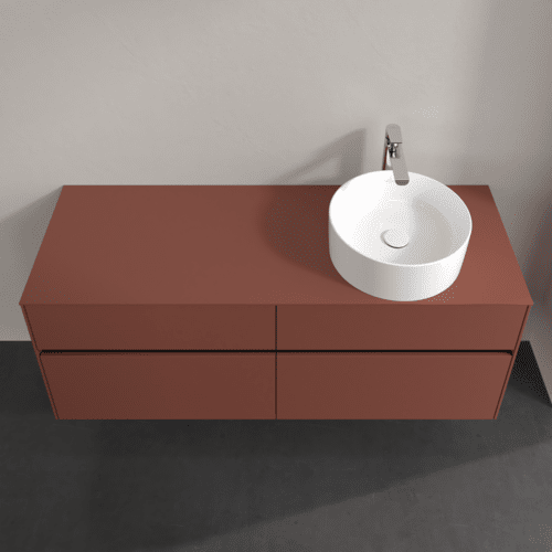 Bild von VILLEROY BOCH Collaro Waschbeckenunterschrank, 4 Auszüge, 1400 x 548 x 500 mm, Wine Red / Wine Red #C04700AH