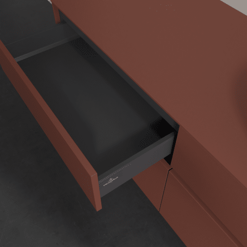 Bild von VILLEROY BOCH Collaro Waschbeckenunterschrank, 4 Auszüge, 1400 x 548 x 500 mm, Wine Red / Wine Red #C04700AH