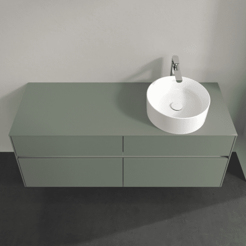 Picture of VILLEROY BOCH Collaro Vanity unit, 4 pull-out compartments, 1400 x 548 x 500 mm, Soft Green / Soft Green #C04700AF