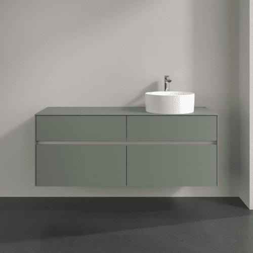 Picture of VILLEROY BOCH Collaro Vanity unit, 4 pull-out compartments, 1400 x 548 x 500 mm, Soft Green / Soft Green #C04700AF