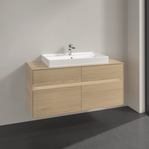 Bild von VILLEROY BOCH Collaro Waschbeckenunterschrank, mit Beleuchtung, 4 Auszüge, 1200 x 548 x 500 mm, Nordic Oak / Nordic Oak #C087B0VJ