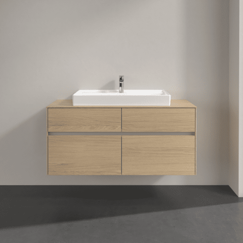 Bild von VILLEROY BOCH Collaro Waschbeckenunterschrank, mit Beleuchtung, 4 Auszüge, 1200 x 548 x 500 mm, Nordic Oak / Nordic Oak #C087B0VJ