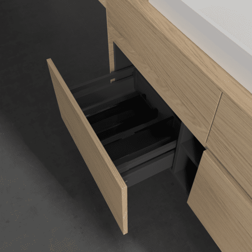 Bild von VILLEROY BOCH Collaro Waschbeckenunterschrank, mit Beleuchtung, 4 Auszüge, 1200 x 548 x 500 mm, Nordic Oak / Nordic Oak #C087B0VJ