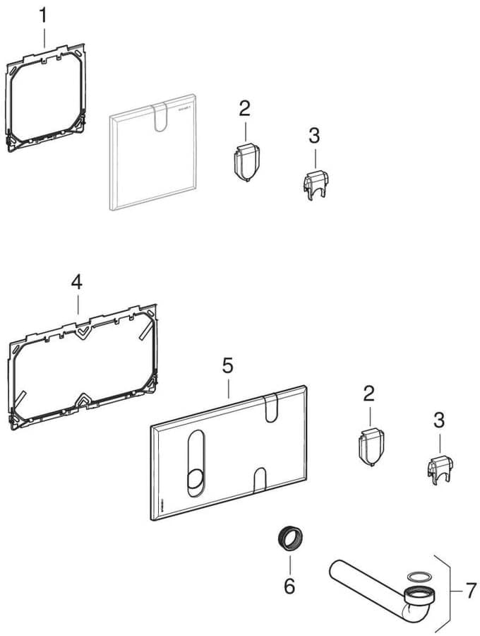 Bild von GEBERIT cover plate for washbasin taps with concealed function box 116.425.11.1