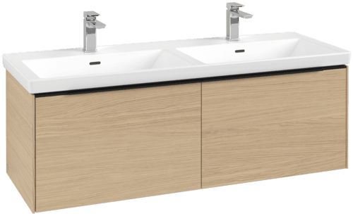 Bild von VILLEROY BOCH Subway 3.0 Waschbeckenunterschrank, mit Beleuchtung, 2 Auszüge, 1272 x 429 x 478 mm, Nordic Oak #C567L1VJ