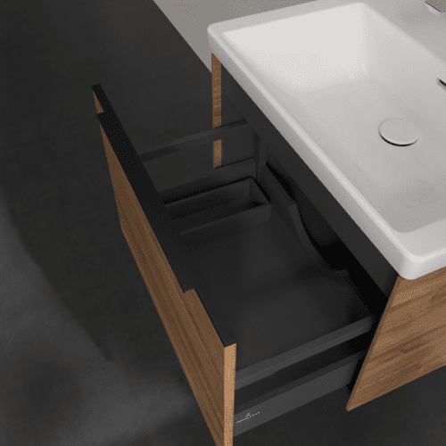 Bild von VILLEROY BOCH Subway 3.0 Waschbeckenunterschrank, 1 Auszug, 622 x 429 x 478 mm, Kansas Oak #C57501RH