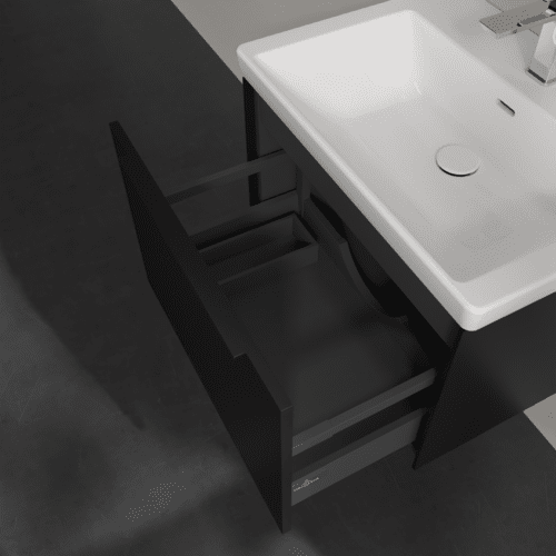 Bild von VILLEROY BOCH Subway 3.0 Waschbeckenunterschrank, 1 Auszug, 622 x 429 x 478 mm, Volcano Black #C57501VL