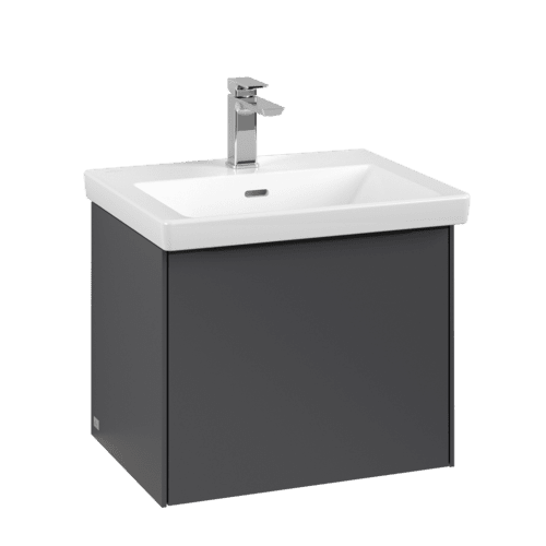 Bild von VILLEROY BOCH Subway 3.0 Waschbeckenunterschrank, mit Beleuchtung, 1 Auszug, 523 x 429 x 448 mm, Graphite #C579L1VR