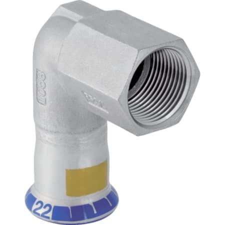 Bild von GEBERIT Mapress Edelstahl Übergangswinkel 90° mit Innengewinde (Gas) #34146